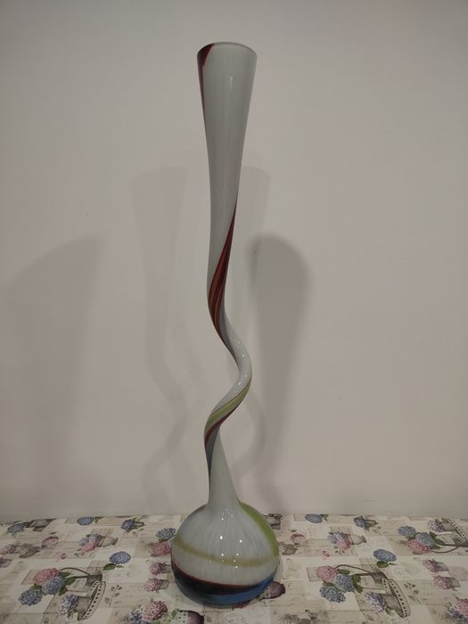 Vază mare sticlă rasucită 80 cm