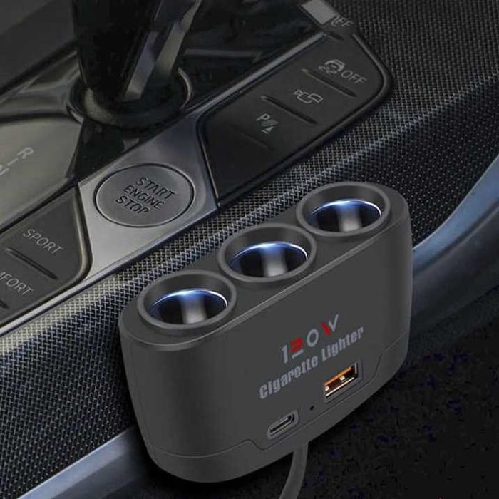 Разклонител за запалка 3в1 - 12/24V