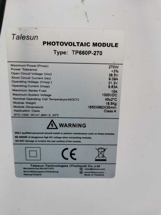 16 panouri solare stare perfecta 300w si 270w