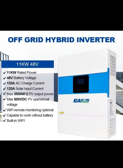 Invertor 11KW Hybrid EaSun baterii monofazic trifazic paralel offgrid