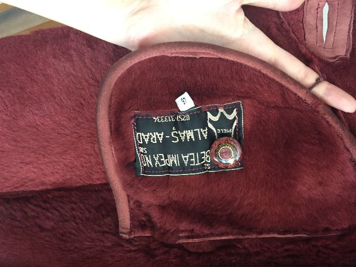 Cojoc din piele naturala, culoare roz inchis prafuit, masura 46