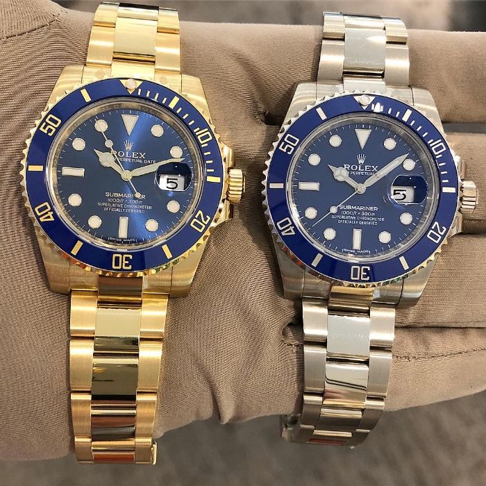 Rolex Submariner 41mm / Silver Blue / Automatic / Saphir / 18K gold