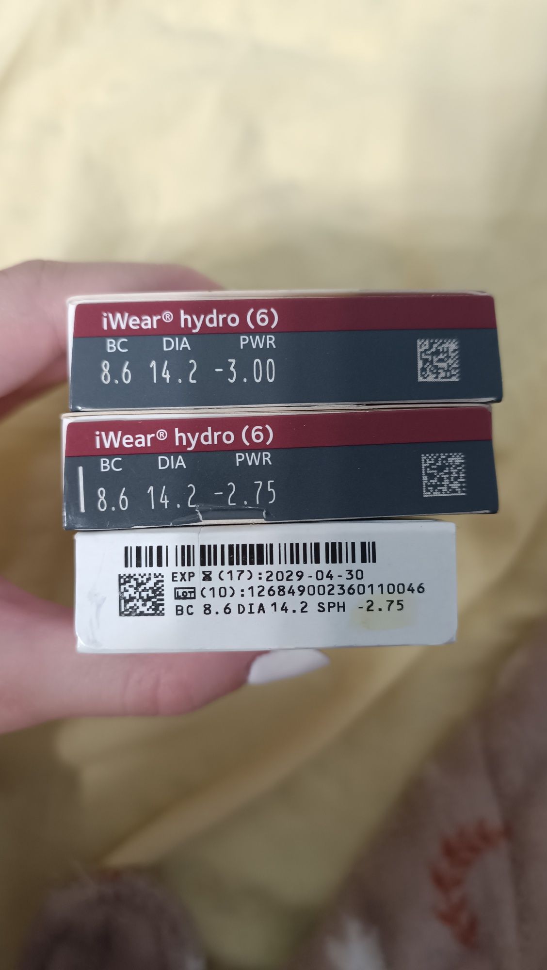 Лещи за очи iWear hydro (-2,75) u (-3,00)