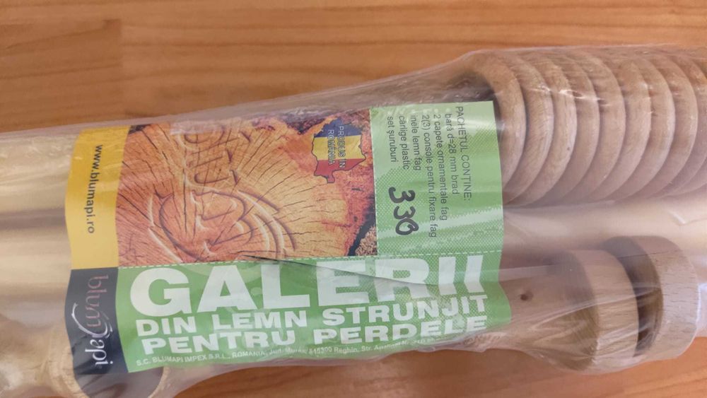 Galerie lemn masiv 28mm x 330cm Stejar