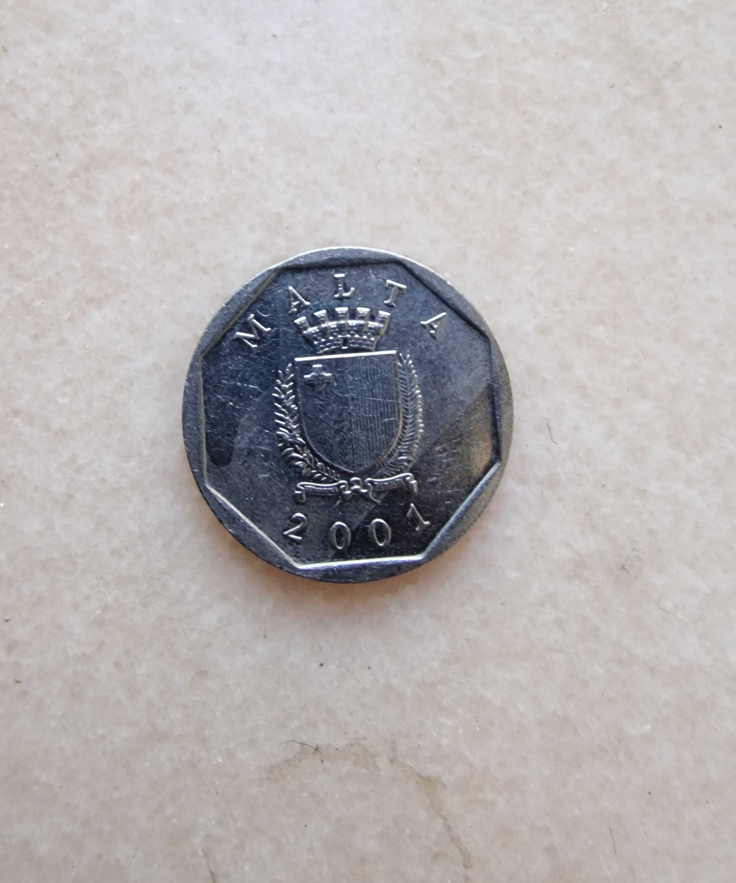 Moneda 5 centi (5c) Malta 2001