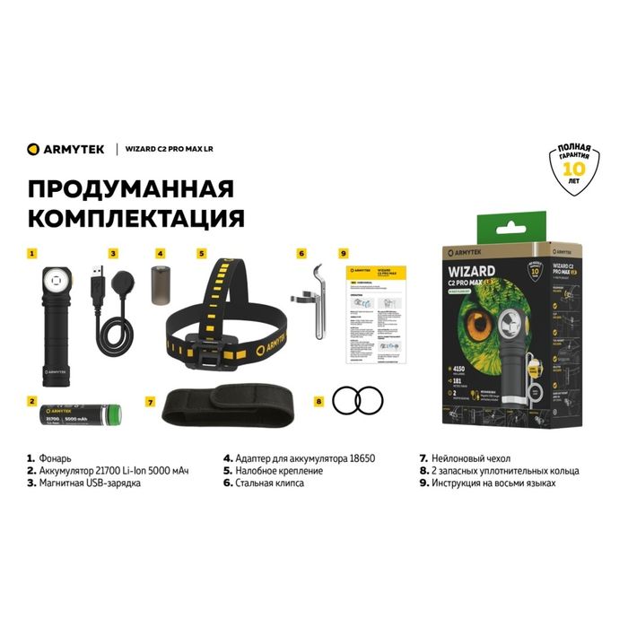 Фонарик Armytek Wizard C2 pro max