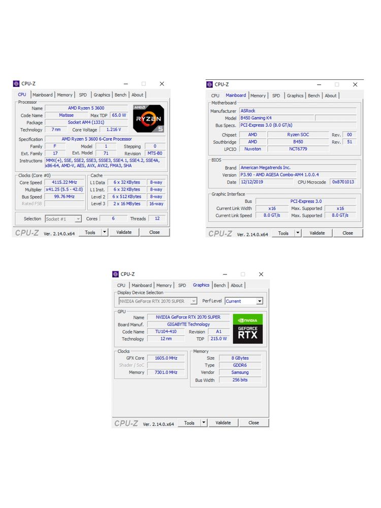 Ryzen 5 3600 + NVIDIA RTX2070 super / 2К игровой монитор 170hz