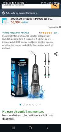 Irigator dentar profesional, irigator oral portabil KUSKER pentru dinț