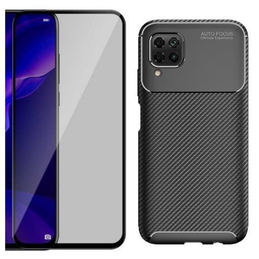 Huawei P40 P30 Lite E - Husa Silicon + Folie Sticla 6D Privacy