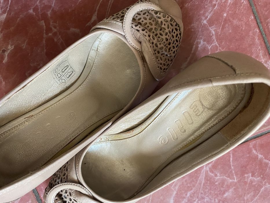 Дамски обувки от естествена кожа, номер 37, обувани за повод