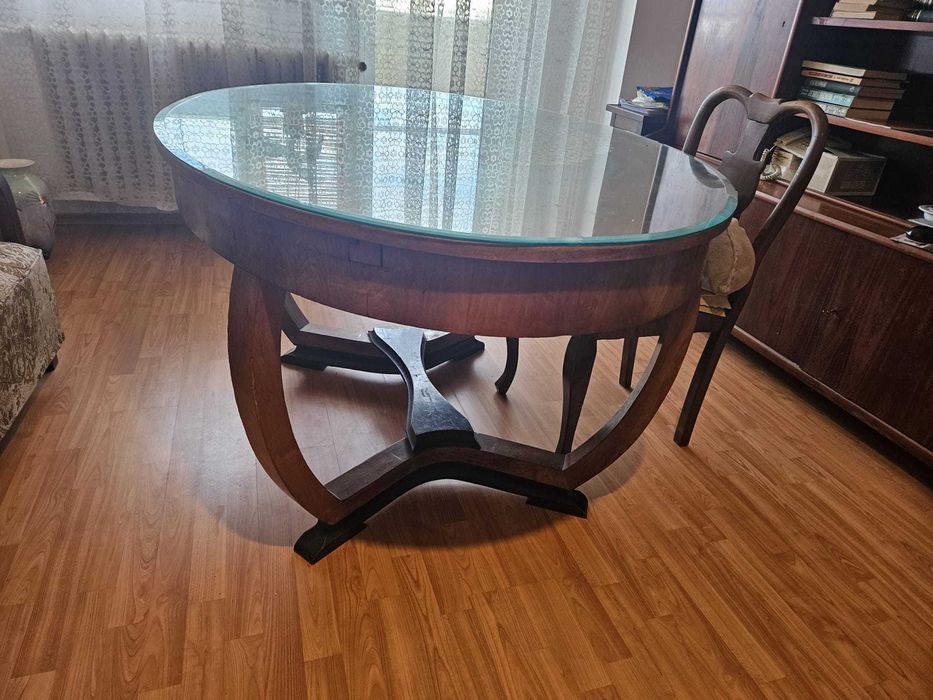 masa sufragerie stil vechi din lemn de nuc