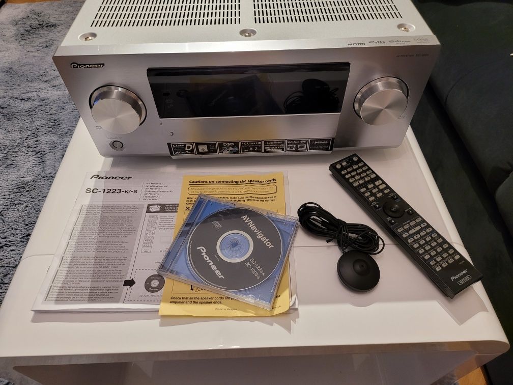 Pioneer SC-1223-S - 7.2 AV ресивър, Class D 200W, 4K, пълен комплект