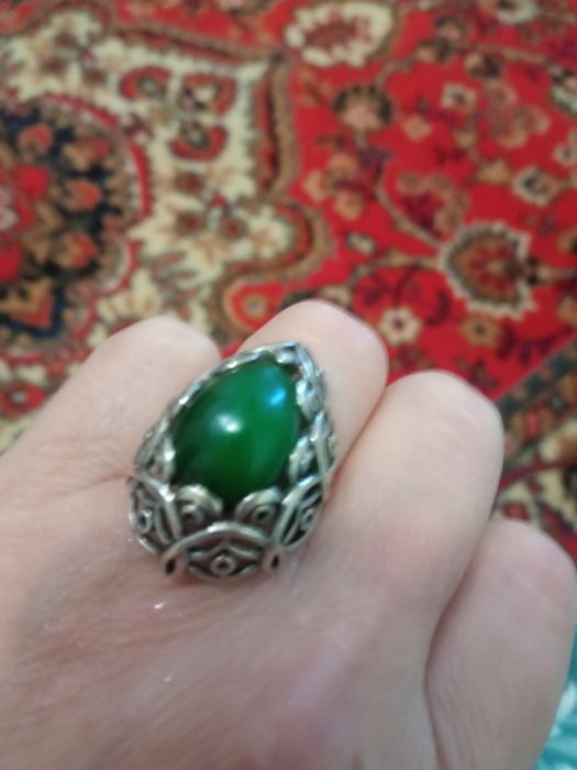 Продам набор серебряный 925пробы  вставка нефрит