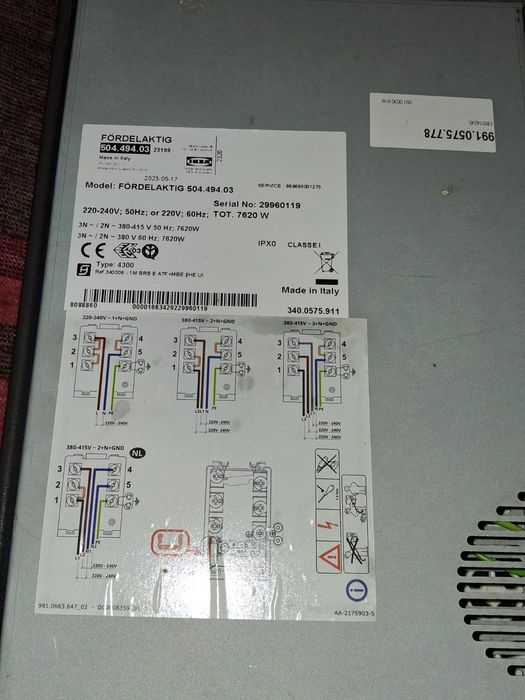 Plită inducție cu hotă integrată IKEA FÖRDELAKTIG 504.494.03(nouă)