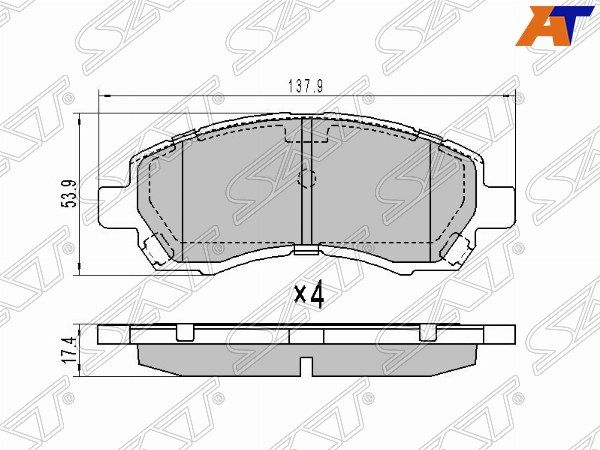 Колодки тормозные Subaru Impreza