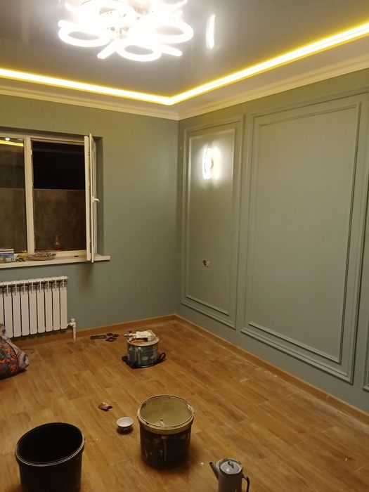 Поклейка обоев ремонт квартир Малярка