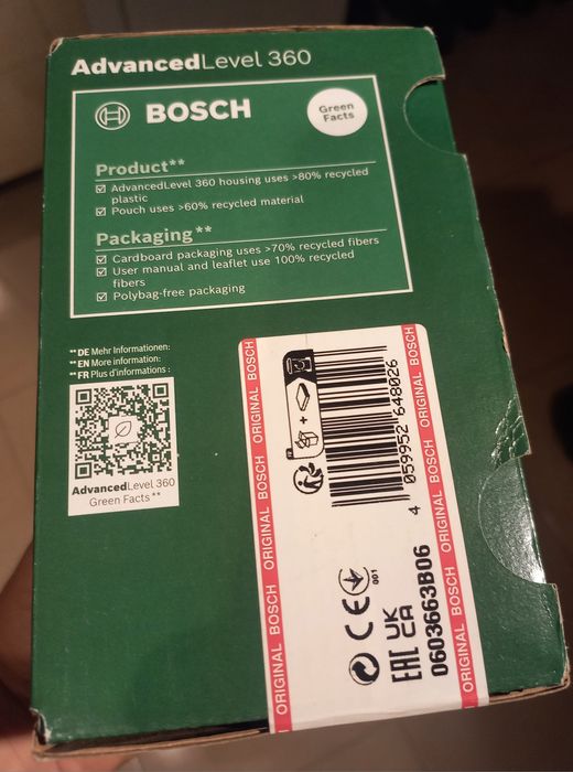 Bosch AdvancedLevel 360 - Nivela laser cu linii, 24 m, +/-0.4 mm/m, 2