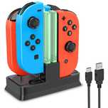 ПРОМО ! Nintendo Switch Joy - Con зарядна станция с подсветка !