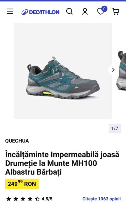 Incaltaminte impermeabila drumetie munte 42 - decathlon