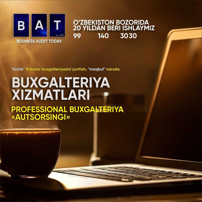 Бухгалтерия хизматлари Buxgalteriya xizmati Бухгалтер керак. 1m sumdan
