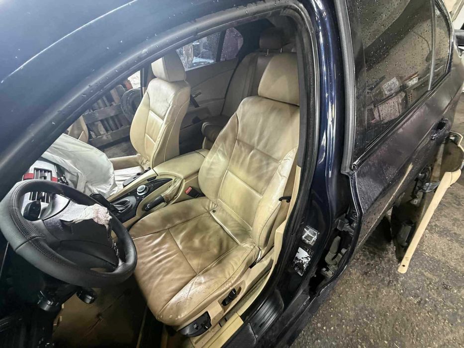 кожен салон и черен таван bmw e60 530d бмв е60