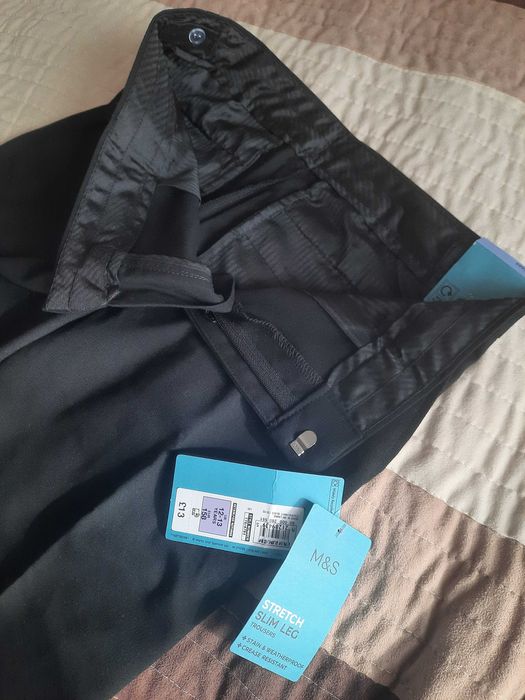 Чисто нов черен официален панталон с ръб  M&S, размер 158