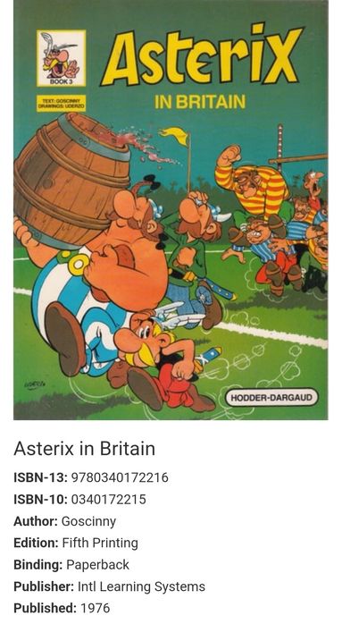 Carti Benzi Desenate Limba Engleza Asterix 1970-1976