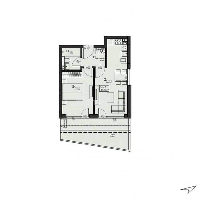 Продава двустаен, €121900, 58кв.м. в Малинова долина