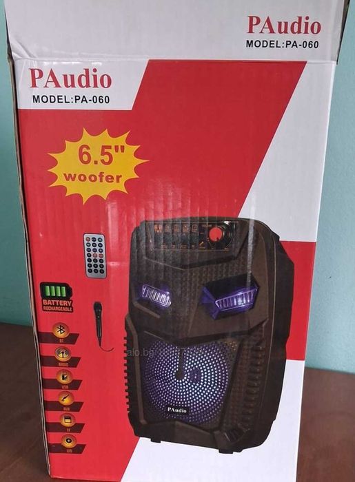 Продавам преносима караоке колонка PAudio PA-060 - 6.5” Woofer