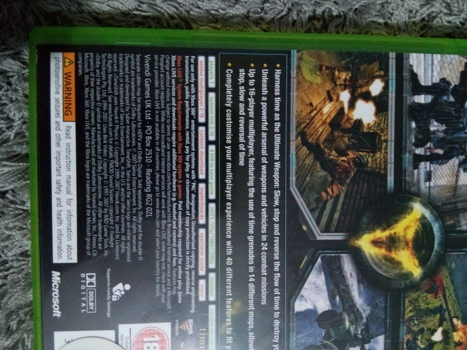 Transport curier 16 lei /Joc Timeshift/Time shift xbox 360/Xbox One