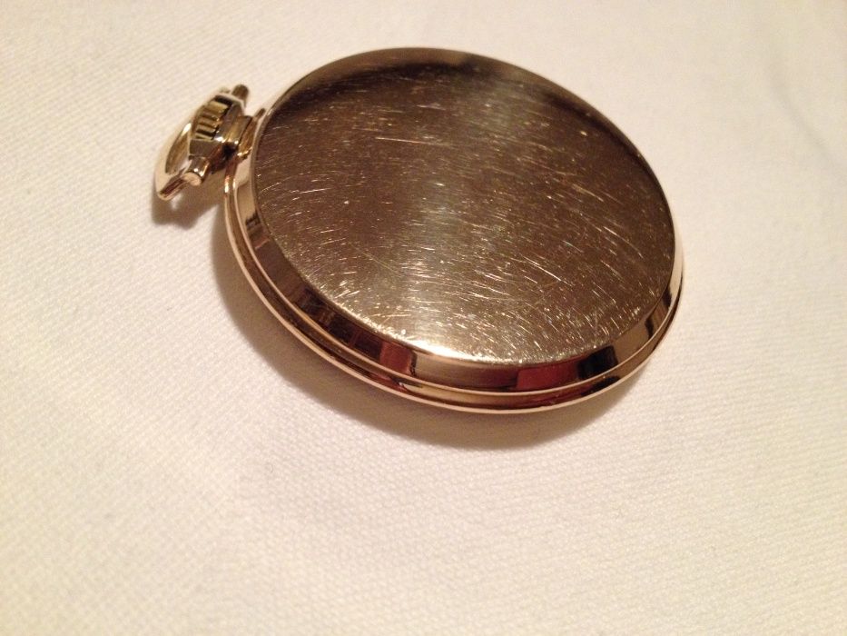Ceas de buzunar Elgin, placat cu aur de 10K , 17 rubine, made in USA