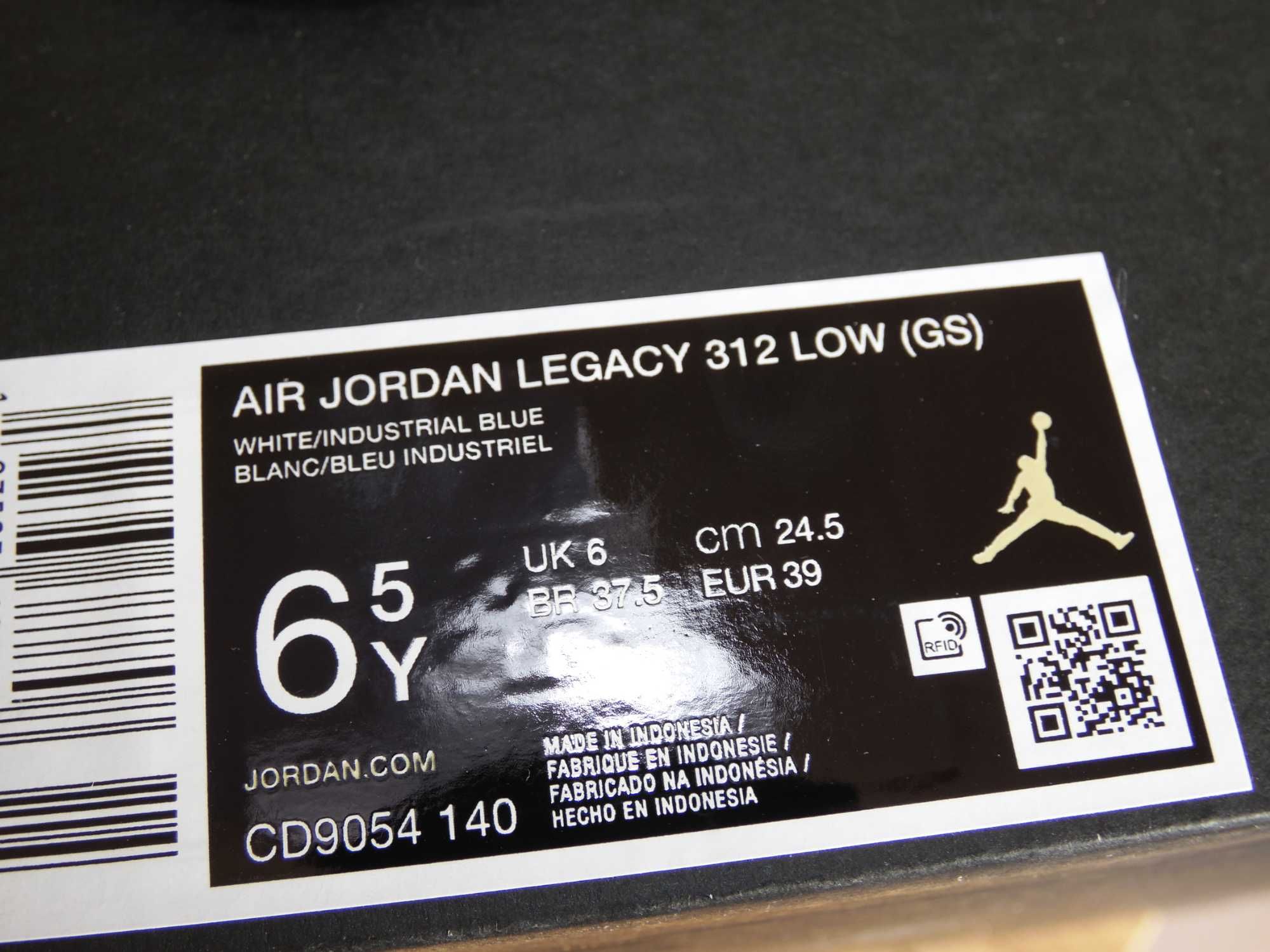 Нови! Jordan Legacy 312 Low - 39 номер Оригинални!