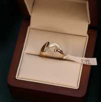 Золотое необычное кольцо с бриллиантами  AU585 / Ломбард