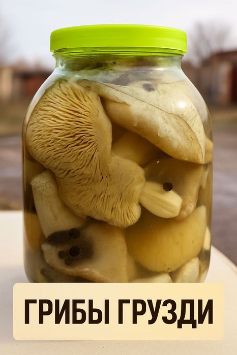 Грибы грузди, маслята.