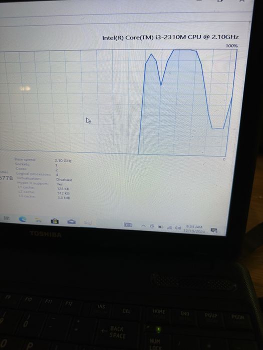 Vand leptop Toshiba