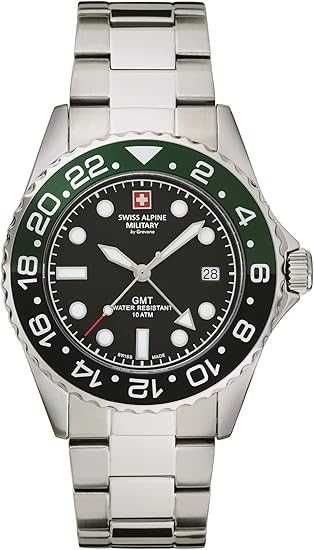 Часы мужские Swiss Alpine Military GMT 7052 Watch Analogue Quartz! NEW