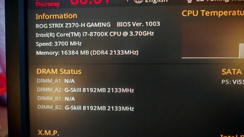 Дънна платка ASUS ROG STRIX Z370-H 1151