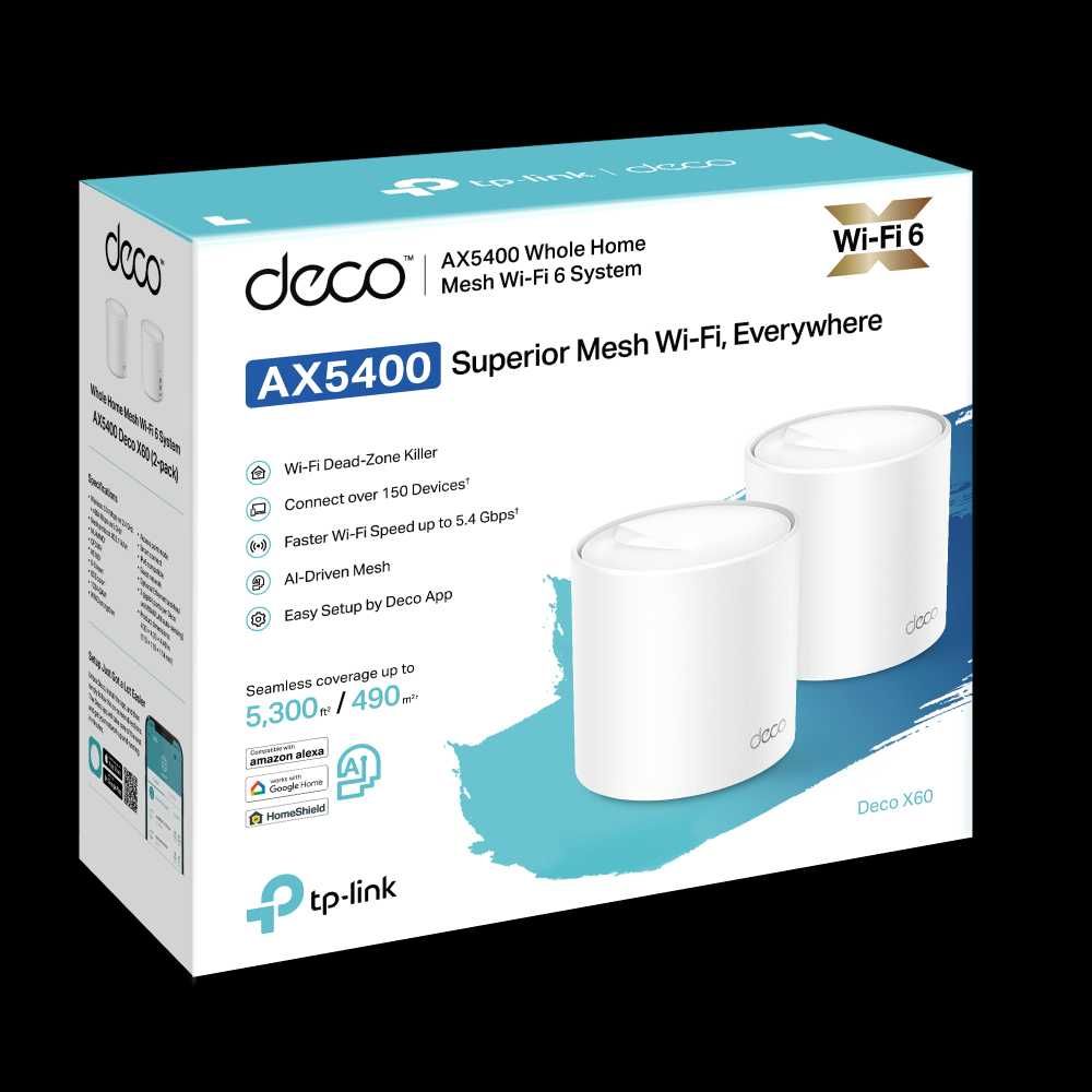 Wi-Fi роутер TP-Link  	Deco X60(2-pack) AX3000