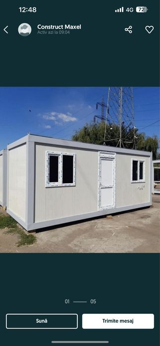Containere modulare cu compartiment cu vitrina birou sanitar