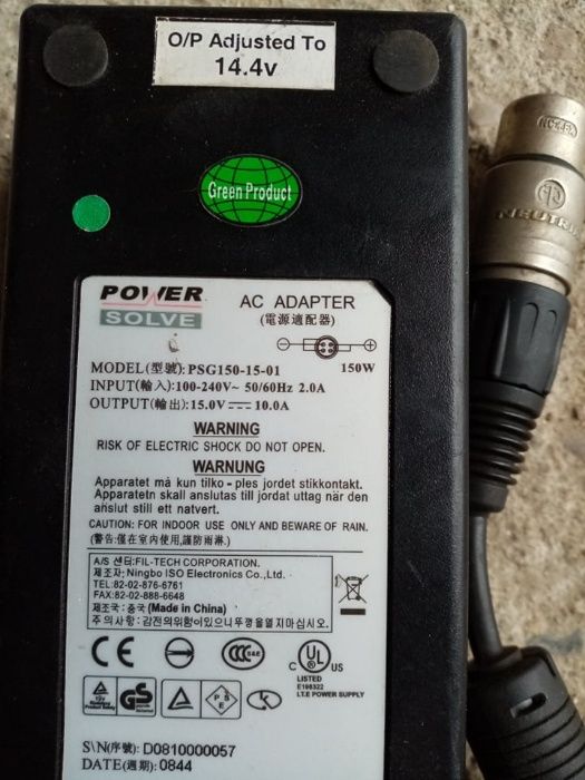 vand incarcator power solve 15v 10ah cu mufa rotunda si 4 pini