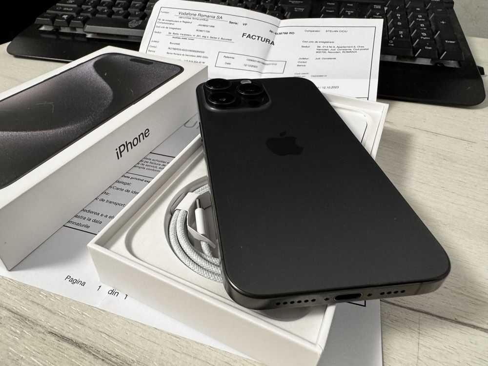 Iphone 15 Pro Max 256Gb Full Box Cu Factura