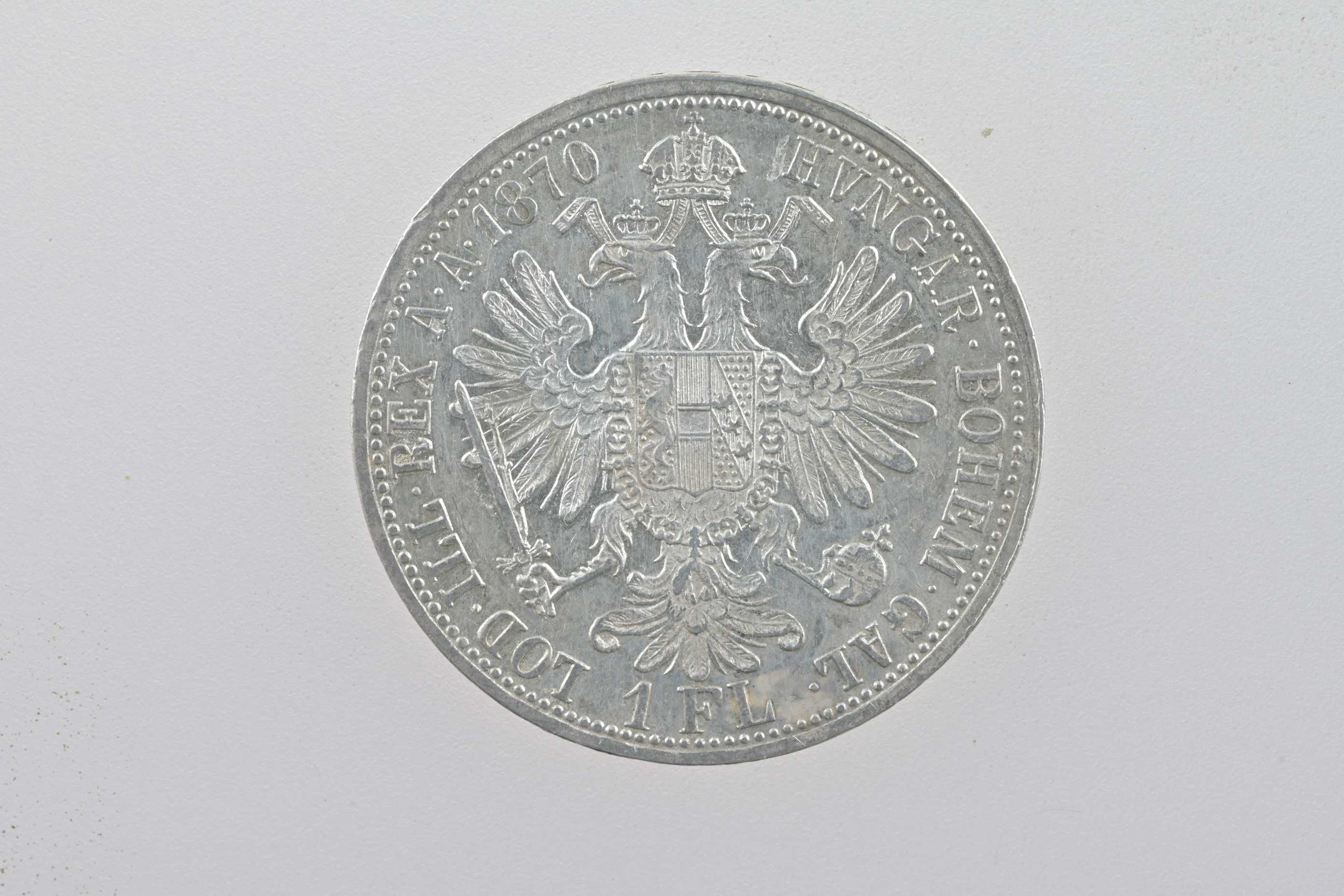 Австрия 1 Флорин 1870 А Сребърна Монета Франц Йосиф
