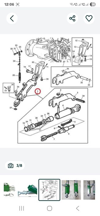 Ancora stabilizator automata pentru tractoare John Deere seriile 5000,