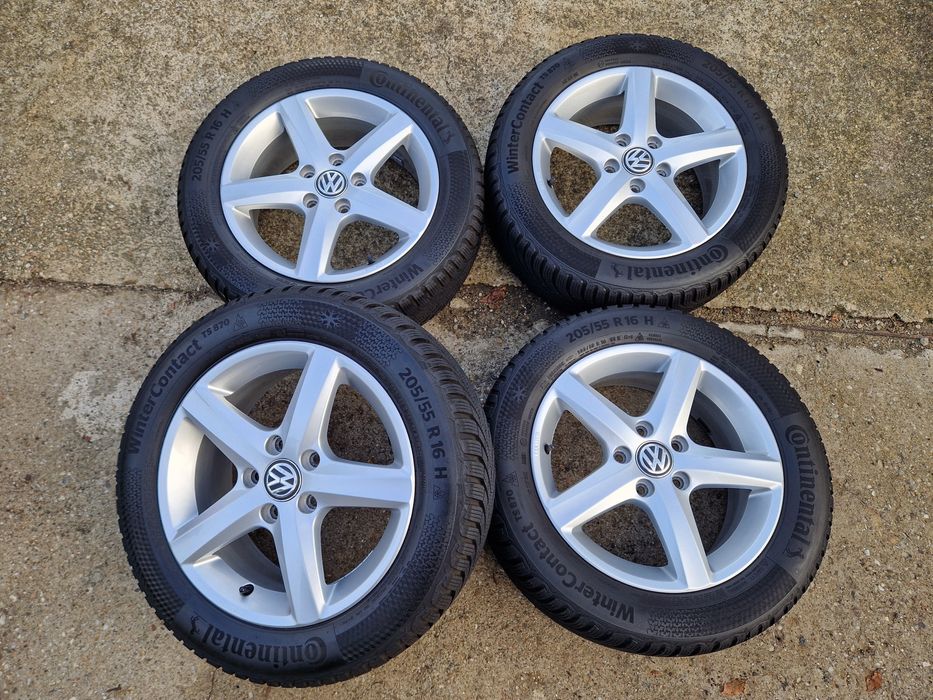 Jante 5x112 Vw Golf 6-7 anvelope iarna 205 55 16