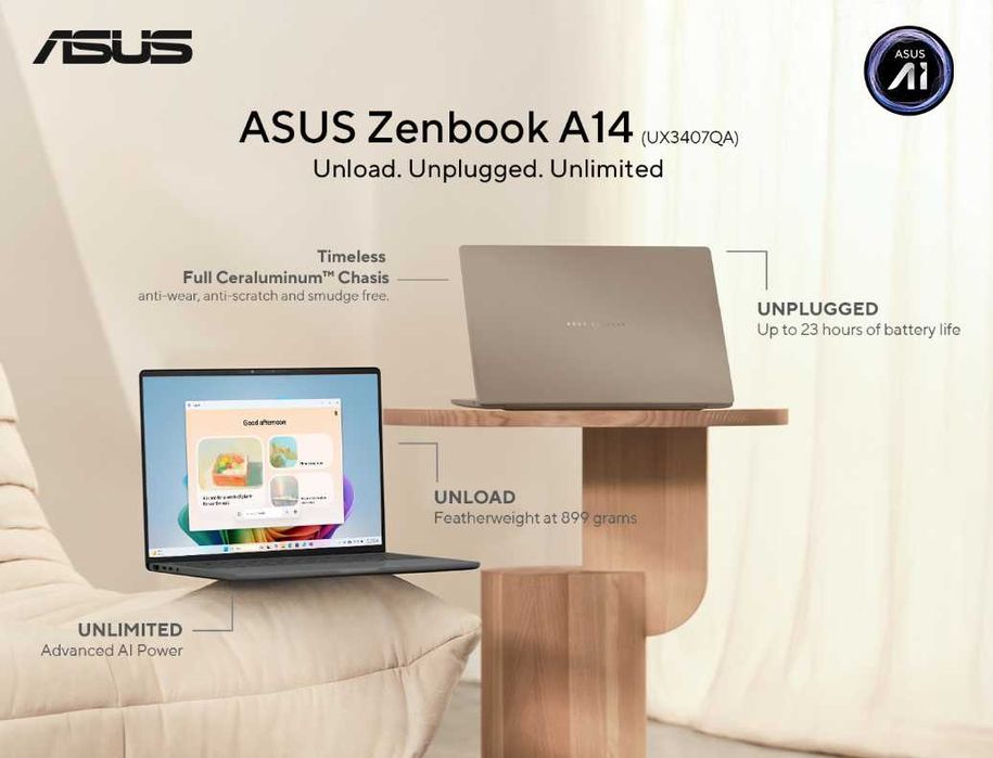Asus Zenbook A14 UX3407QA Snapdragon X PLUS X1