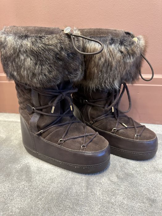 Cizme zapada piele Massimo Dutti, mas. 37, blana naturala