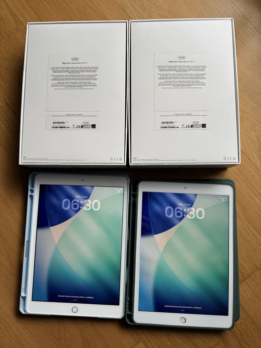 iPad gen. 8, 32 GB cu husa si cutie, iPadOS 26.0.1. - 2 buc.
