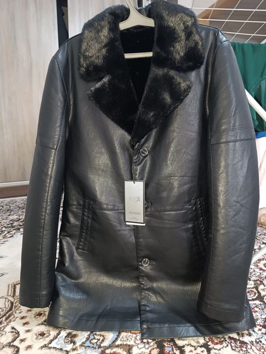 Manzari дубленка, made in Турция размер 48 цвет черный