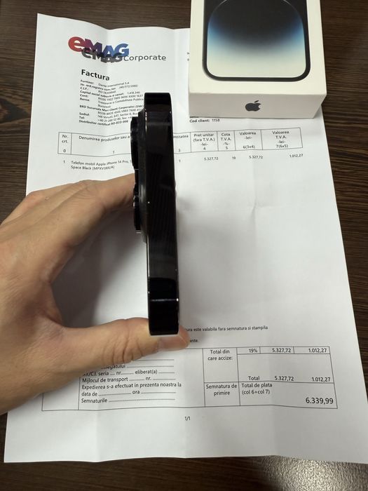 Iphone 14 pro 128GB space grey, neverlocked