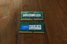 Memorie RAM 2 x 4 GB DDR4 2400 MHz CL17 (Crucial + Samsung) Laptop/NAS